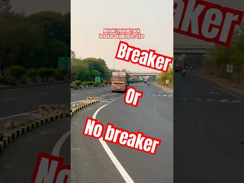 Ashok Leyland truck, breaker skipping in style, outer ring road highway Nagpur Bypass, Jamtha