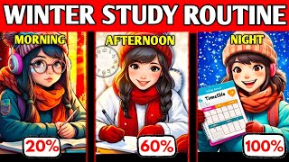 The Best Winter Study Routine 🔥MORNING TO NIGHT | How to Study in Winters| Study Hacks| #motivation