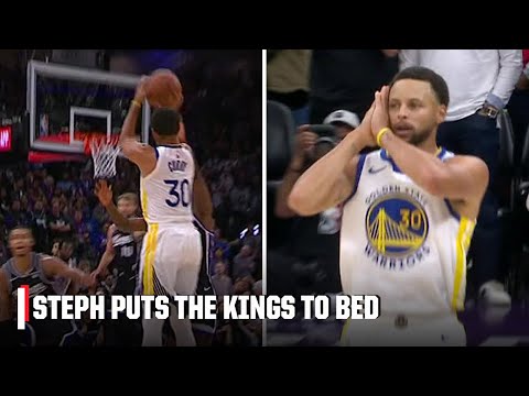 Steph Curry puts the Kings to BED  'Night, Night' celebration after the DAGGER | NBA on ESPN video clip