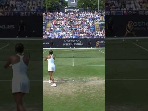 Do you prefer a court-level camera angle, or one above the tennis court? 🎾🎥🤔 #wta #shorts #sports