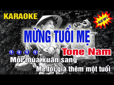 Mừng Tuổi Mẹ Karaoke Tone Nam (Gm) Nhạc Sống Trung Hiếu