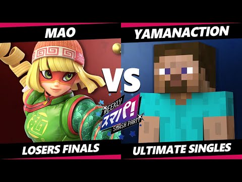 Sumapa 166 LOSERS FINALS - Mao (Min Min) Vs. Yamanaction (Steve) Smash Ultimate - SSBU