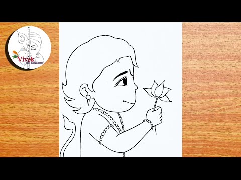 Beautiful Hanuman Pencil Drawing | Easy Drawing | God Hanuman Sketch Step by Step