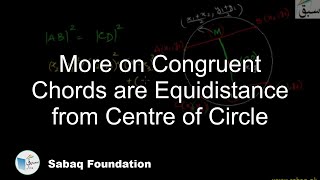 More on Congruent Chords are Equidistance from Centre of Circle