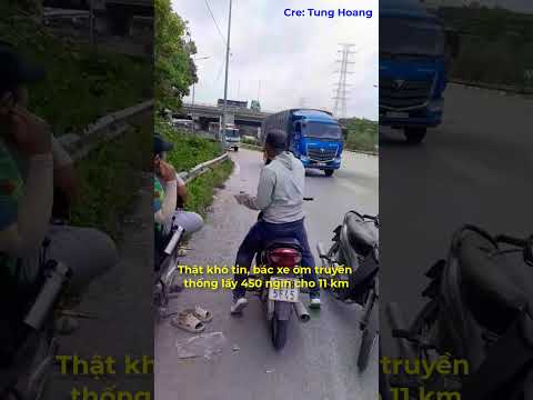 thật khó tin, bác xe ôm truyền thống lấy 450k cho 11km #cameragiaothong #giaothong #antoangiaothong