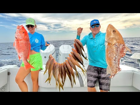 1,200hp $800,000 boat 100 miles from land! (snapper and grouper catch clean & cook) video thumbnail