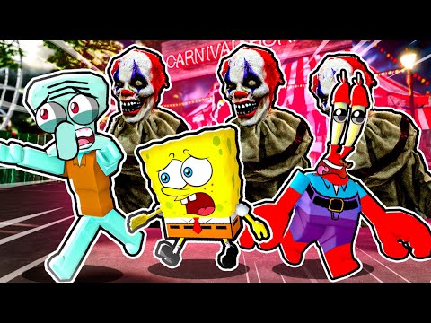Can SpongeBob Survive the Carnival of HORROR in Roblox?!