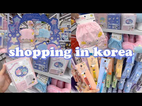 shopping in korea vlog 🇰🇷 daiso stationery haul ⭐️ Little Twin Star, liquid ink marker & more
