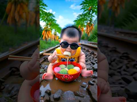 ❤️ Evolution of Baby: Train Meets on Baby for Food Eating #cat #cute #love #shorts BabyLos 118