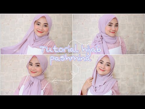 8 cara mudah memakai hijab pashmina || tutorial hijab lebaran, keundangan & kuliah
