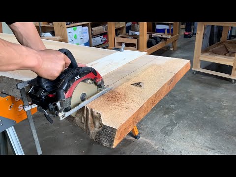 Building Japanese Zelkova Wood Slab Coffee Table #woodworking