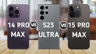 hp iphone 14 Pro Max VS Samsung Galaxy S23 Ultra VS iphone 15 Pro Max #iphone15promax #s23ultra