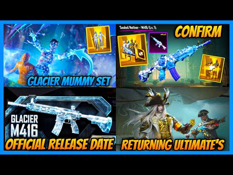 🔥GLACIER MUMMY SET AND M416 GLACIER RELEASE DATE,  Sealed Nether M416 and Lava UZI in New 3.9 update
