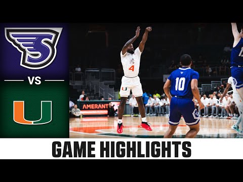 Stonehill vs. Miami Game Highlights | 2023-24 ACC Men’s Basketball ...