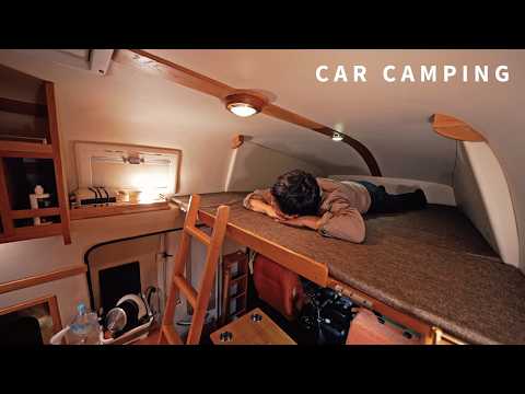 [Car camping] Hot spring tour in a used camper.