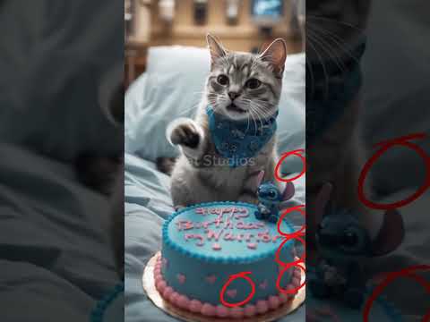 #happybirthday #funny #kitten #animalintelligence #kucing #cute #cat #cake #aicats #shorts #short #o