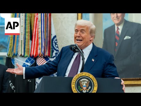 YouTube video thumbnail: Trump Says He Will Put a 100% Tariff on Computer Chips