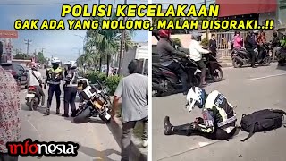 RAKYAT SUDAH MUAK...? Polisi Kecelakaan, Warga Justru Sorak-Sorai di TKP