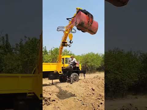 like Truck-mounted Crane and Digger Integrated Machine#Multifunctional busy at both ends P-4385