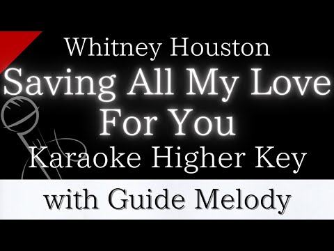 【Karaoke Instrumental】Saving All My Love For You / Whitney Houston【Higher Key】【With Guide Melody】