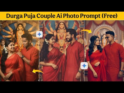 Trending Durga Puja Couple Ai Photo Editing | Google Gemini AI bengali style Photo Editing