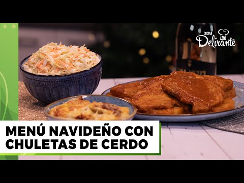 MENÚ NAVIDEÑO CON CHULETAS DE CERDO | Cocina Delirante