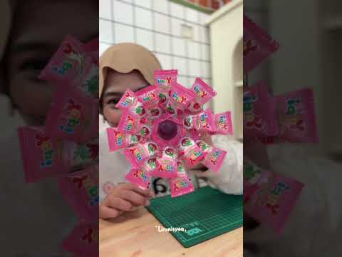 DIY CANDY FLOWER 🌸 SIMPLE TAPI GEMASSH INII…. 🤩🫵🏻 #diy #diygift #diyprojects