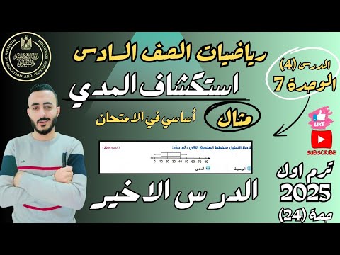 ‪استكشاف المدي رياضيات الصف السادس مستر محمد ابراهيم الدرس 4 الوحدة 7