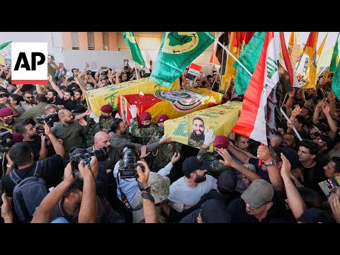 YouTube video thumbnail: Public Funeral Held in Baghdad for Militia Fighters Killed by Israeli Airstrike in Iran