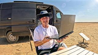 Vanlife Gaming and Camping | Overnight in the HOTTEST place on earth