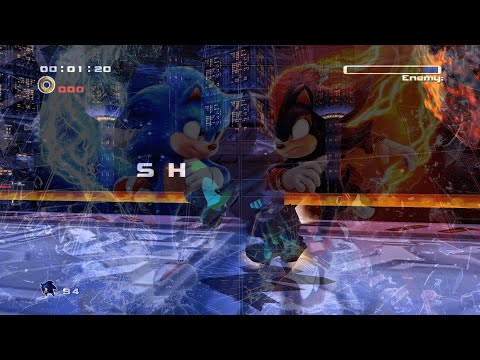 Sonic 3 music with SA2 Sonic vs Shadow