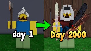 I Survived 2000 Days Solo In 99 Nights in the Forest Roblox! Noob To Master!