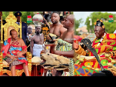 Watch how Otumfour presented Precious Royal Gifts to King Mswati III, Hugs him and Leaves the Durbar