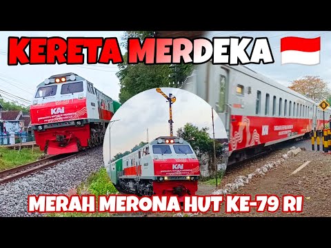 SATU RANGKAIAN IKUT MERDEKA 🇮🇩‼️KA Blambangan Ekspres Pakai Full Stiker Kemerdekaan