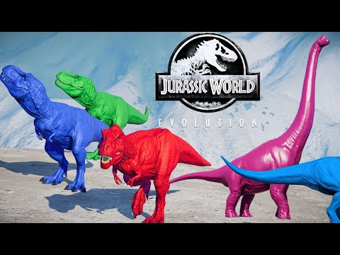 NEW ! T Rex vs I Rex Spiderman Dinosaurs Fighting Isla Muerta  Jurassic World Evolution TRex vs IRex