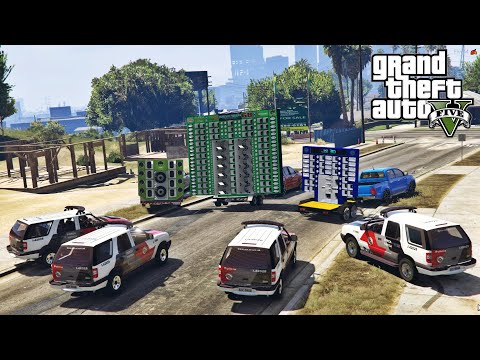 GTA 5 | ROLE DAS HILUX REBOCANDO OS PAREDÃO DEU POLÍCIA !