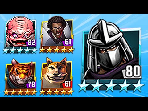 TMNT Legends Shredder Classic, Krang Classic, Dogpound, Tiger Claw, Baxter Stockman
