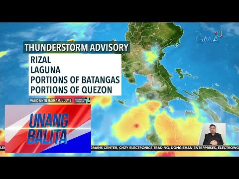 Thunderstorm Advisory Nakataas Sa Ilang Bahagi Ng Calabarzon Weather