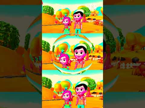 two kids are blowing a balloon #shortvideo