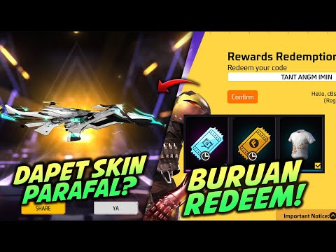 KODE REDEEM FREE FIRE TERBARU MASIH BISA KALIAN REDEEM SAMPAI SEKARANG!! TRIK SPIN PARAFAL RAMPAGE