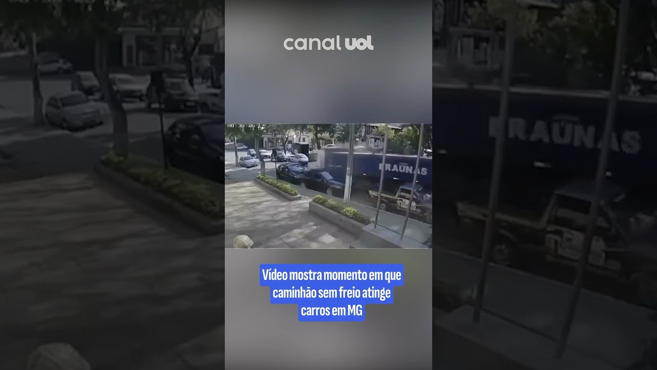 Caminhão sem freio bate em carros durante feira em Belo Horizonte veja vídeo