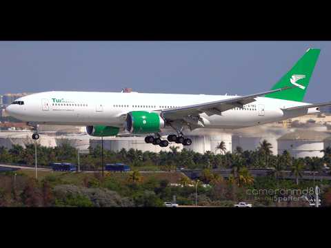 Turkmenistan Boeing 777-200LR Test Flight at Fort Lauderdale | EZ-A780