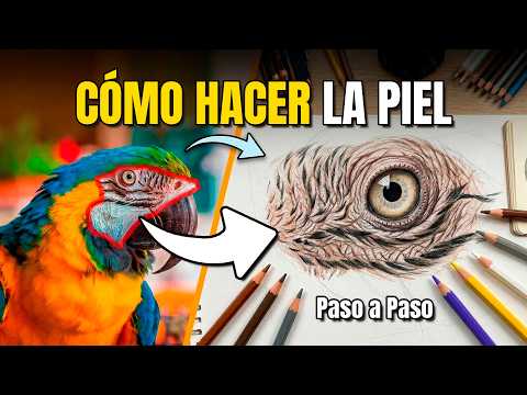 Papagayo HIPERREALISTA con lápices de colores | LA PIEL | Soy Danny