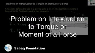problem on Introduction to Torque or Moment of a Force