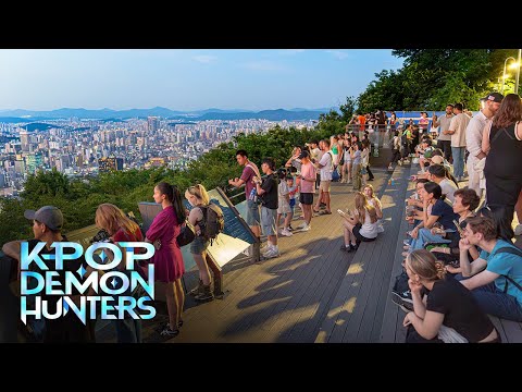 K-Pop Demon Hunters’ Real-World Namsan Night Tour 🌃 | N Seoul Tower to Hoehyeon | Seoul 4K HDR