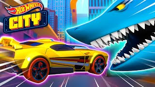 Hot Wheels City | Ein 60 Meter Großer Superhai Wird in Hot Wheels City Losgelassen!