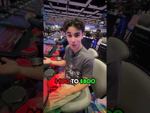 TURNING $100 TO $800 AT THE CASINO 💰🙏 #shorts #cabrzy #casino #baccarat #blackjack