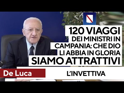 L'invettiva di De Luca contro i ministri: "120 presenze in Campania, Dio li abbia in gloria"