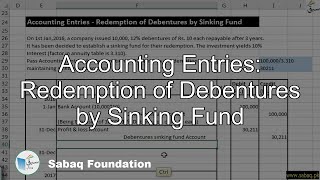 Accounting Entries: Redemption of Debentures by Sinking Fund
