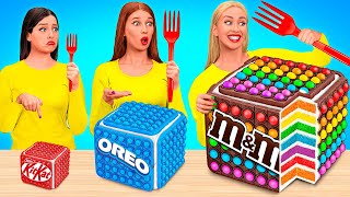 Desafío Placa Grande, Mediana y Pequeña | Gadgets y Trucos Secretos Fáciles Multi DO Food Challenge